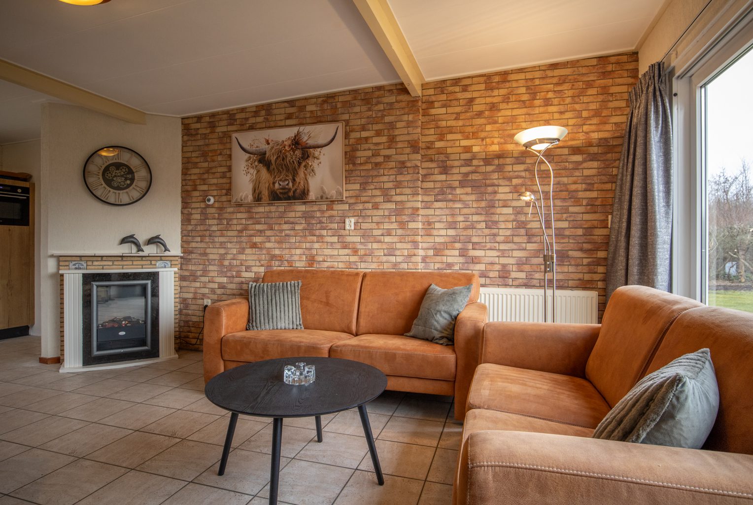 Zithoek met sfeerhaard